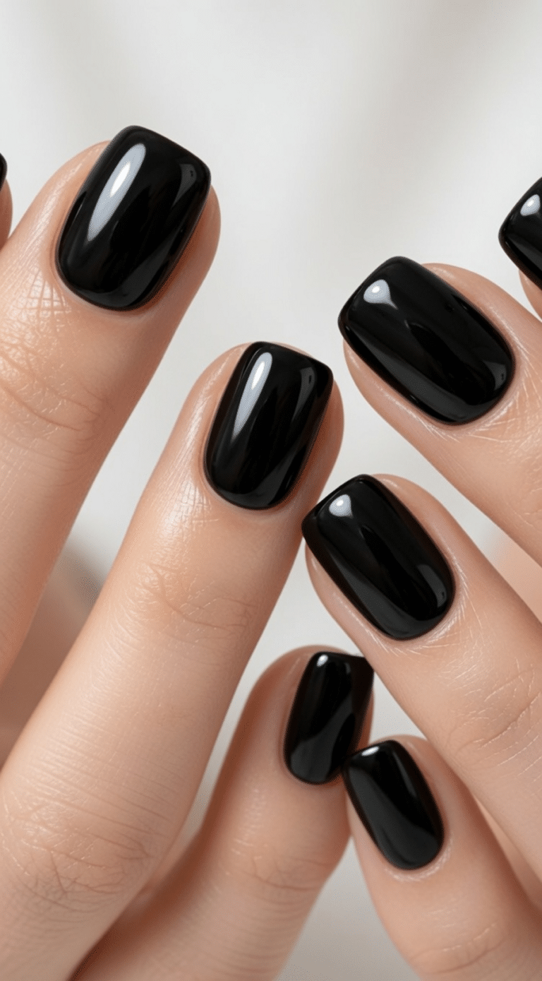 black nails short