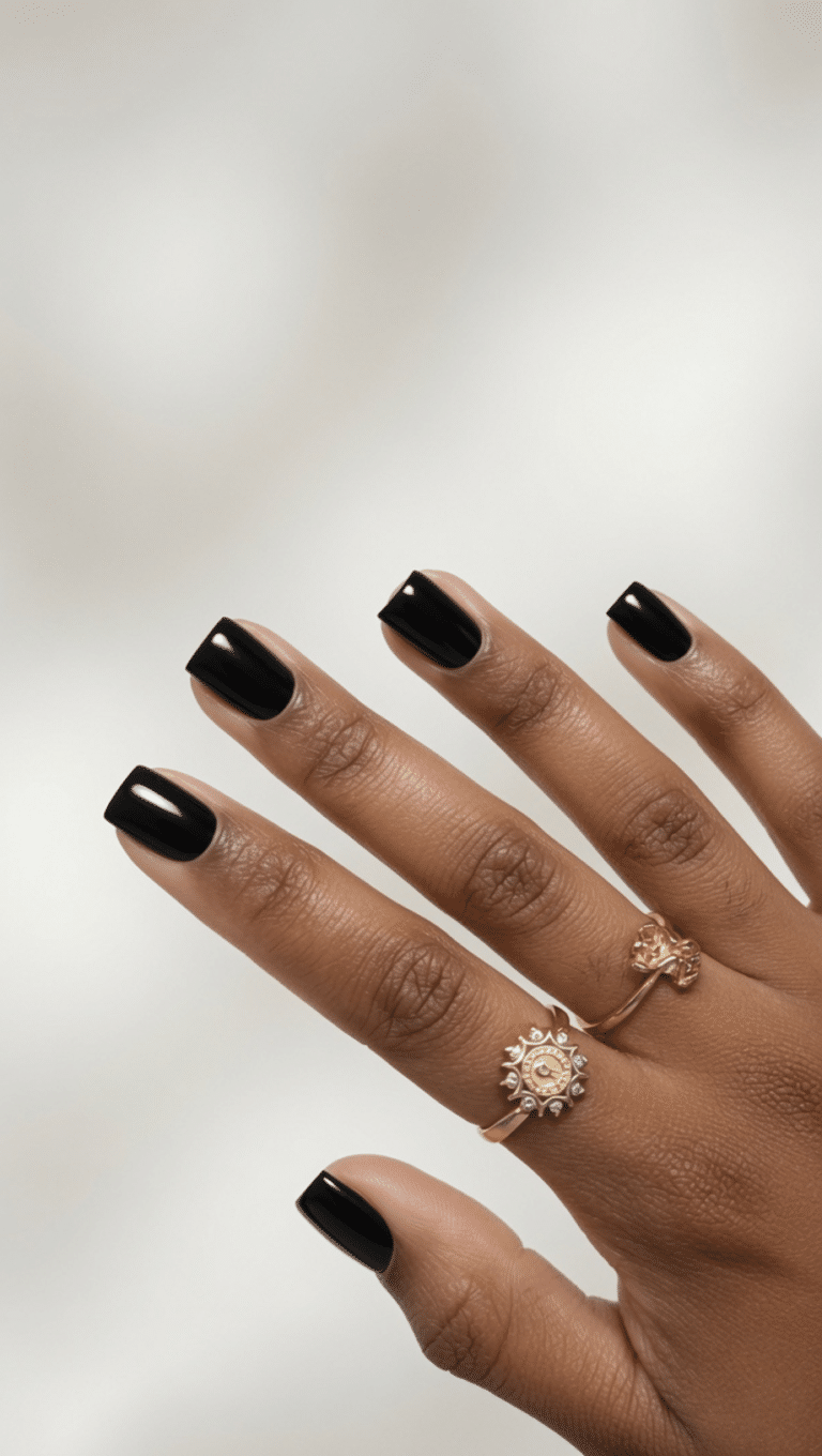 black nails short
