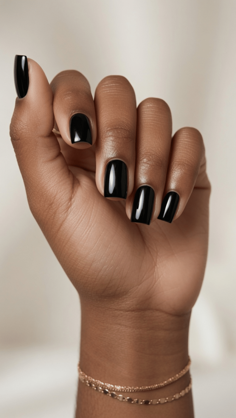 black nails short