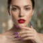 Emma Blake portrait with elegant makeup and artistic manicure details