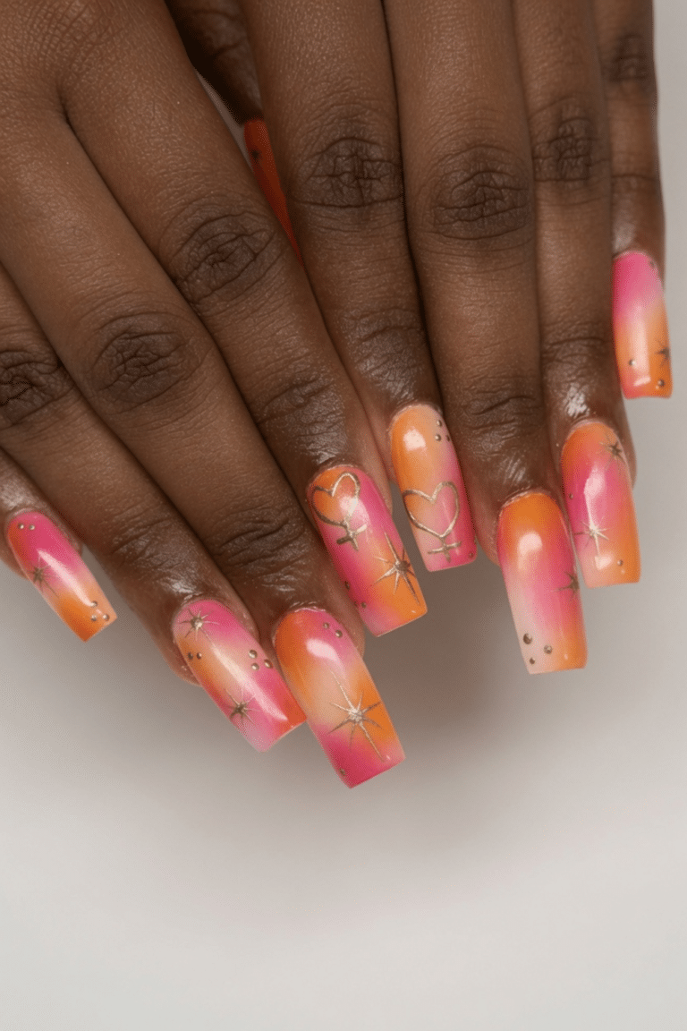 funky colorful nails