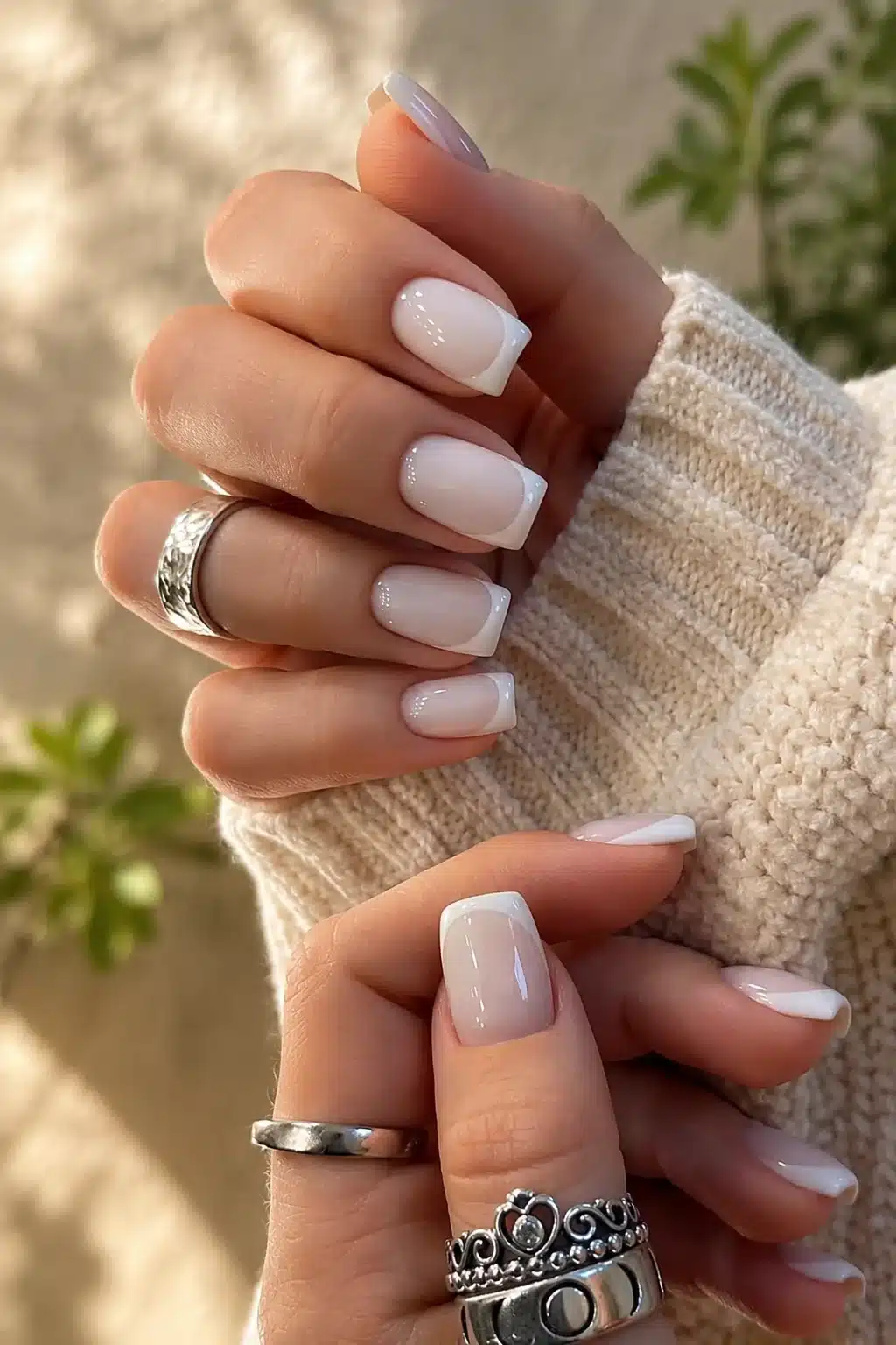 Short Square Milky White Nails: 8 Clean-Girl Ideas 5 Rounded short square milky white nails