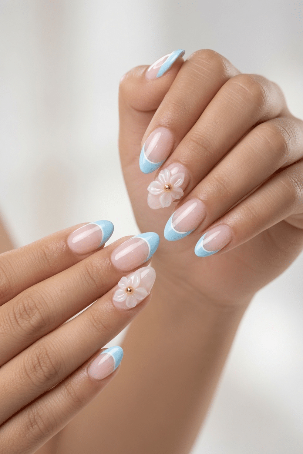 baby blue french tip