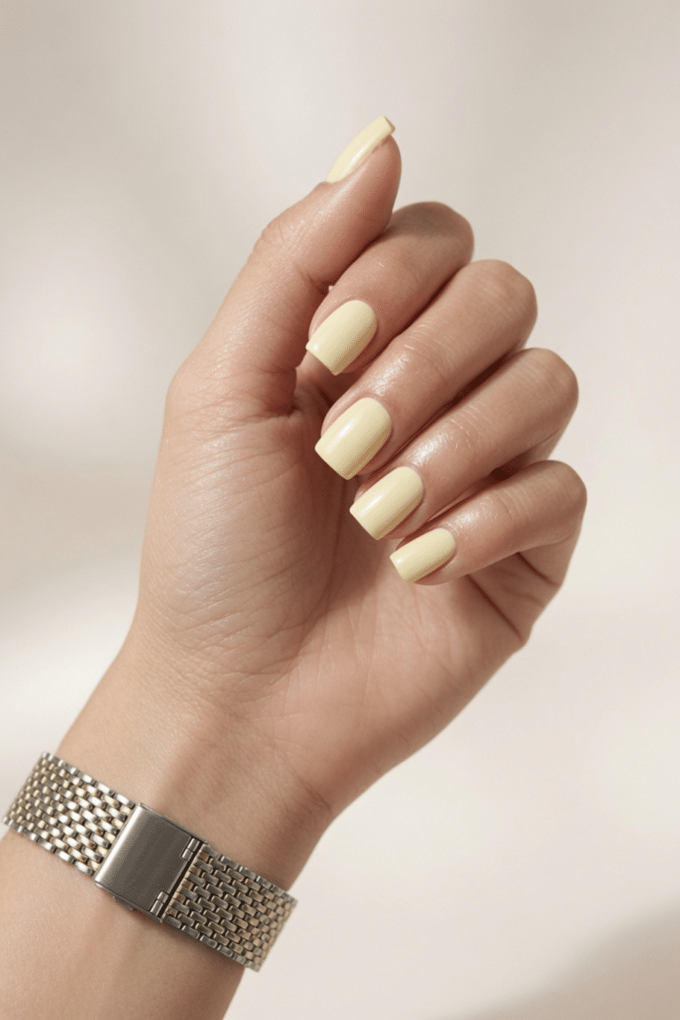 butter yellow nails