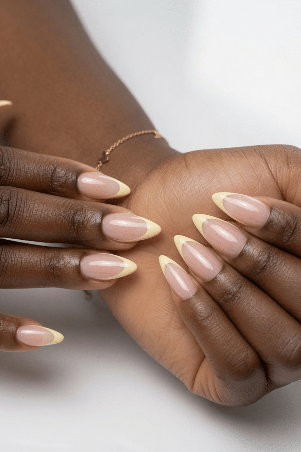 french tip nails with design