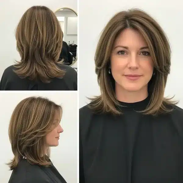 Hairstyles For Women Over 50 With Fine Hair That Make Every Strand Matter 10 Hairstyles For Women Over 50 With Fine Hair - Layered Straight Medium-Length Hair Cut For Volume