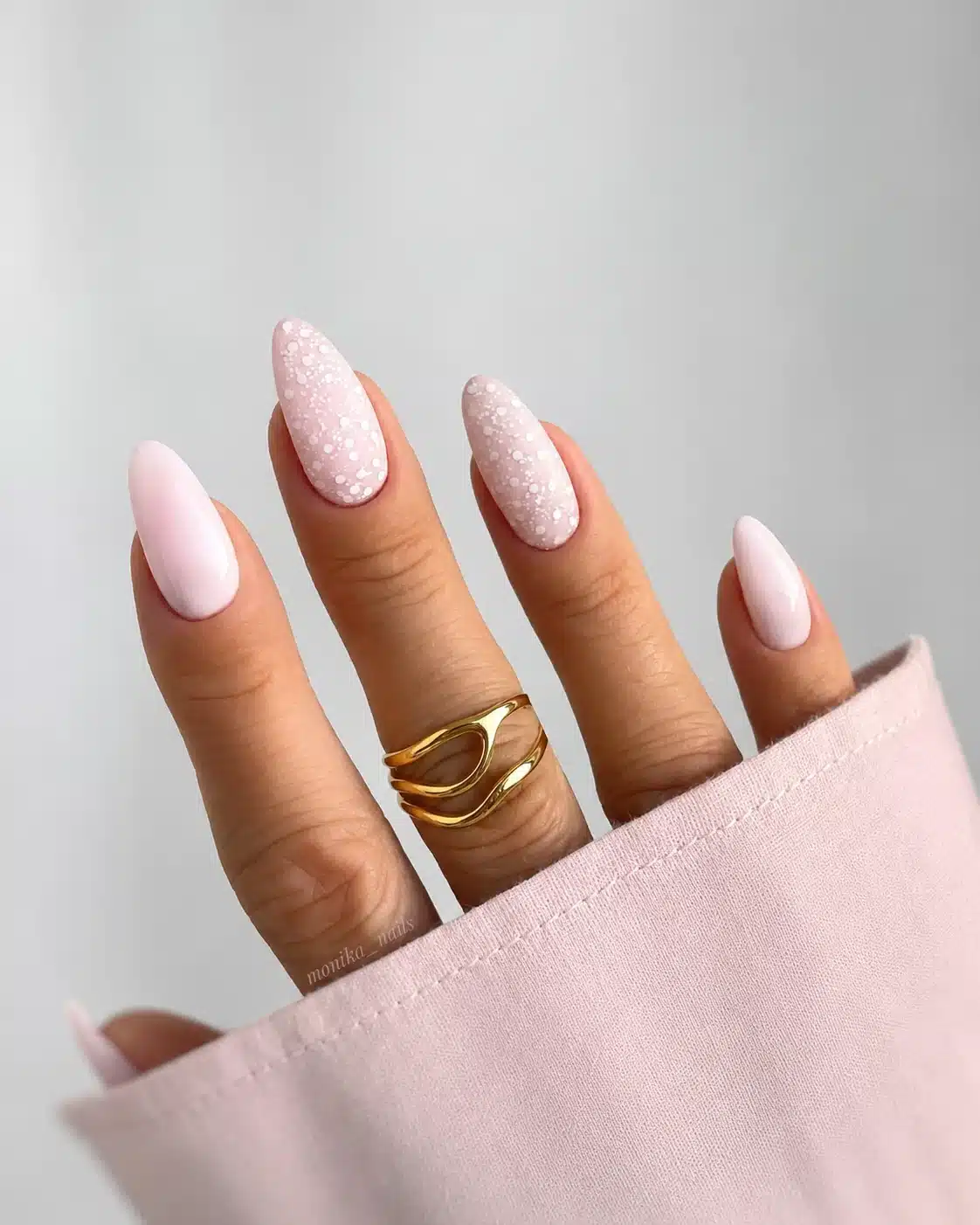 Milky White Acrylic Nails: 10 Ideas for Every Manicure Vibe 5 Long almond milky white acrylic nails with shimmer accents