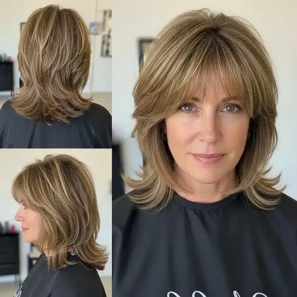 Hairstyles For Women Over 50 With Fine Hair That Make Every Strand Matter 13 Hairstyles For Women Over 50 With Fine Hair - Medium Layers With Bangs