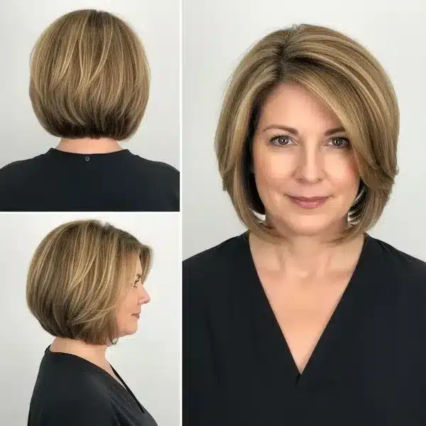 Hairstyles For Women Over 50 With Fine Hair That Make Every Strand Matter 19 Hairstyles For Women Over 50 With Fine Hair - Angled Bob With Blended Layers