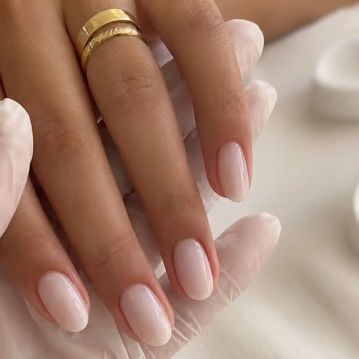Milky White Almond Nails: 9 Clean-Girl Looks 10 Rosy milky white almond nails with a glossy finish