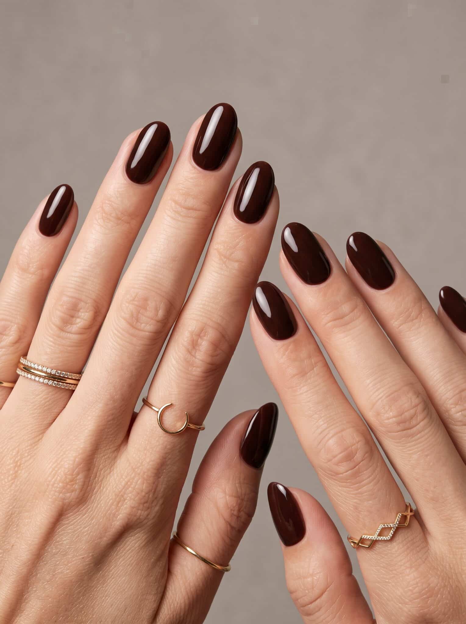 Coral ombre French tips on a sheer nude manicure