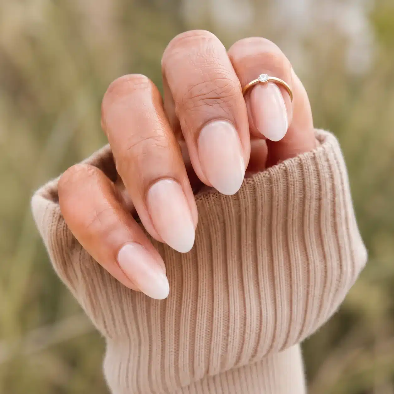 Milky White Almond Nails: 9 Clean-Girl Looks 4 Short natural milky white almond nails