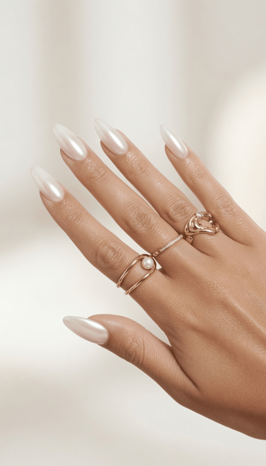soft chrome nail inspo