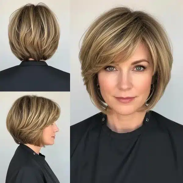 Hairstyles For Women Over 50 With Fine Hair That Make Every Strand Matter 25 Hairstyles For Women Over 50 With Fine Hair - Textured Bob With Light Fringe