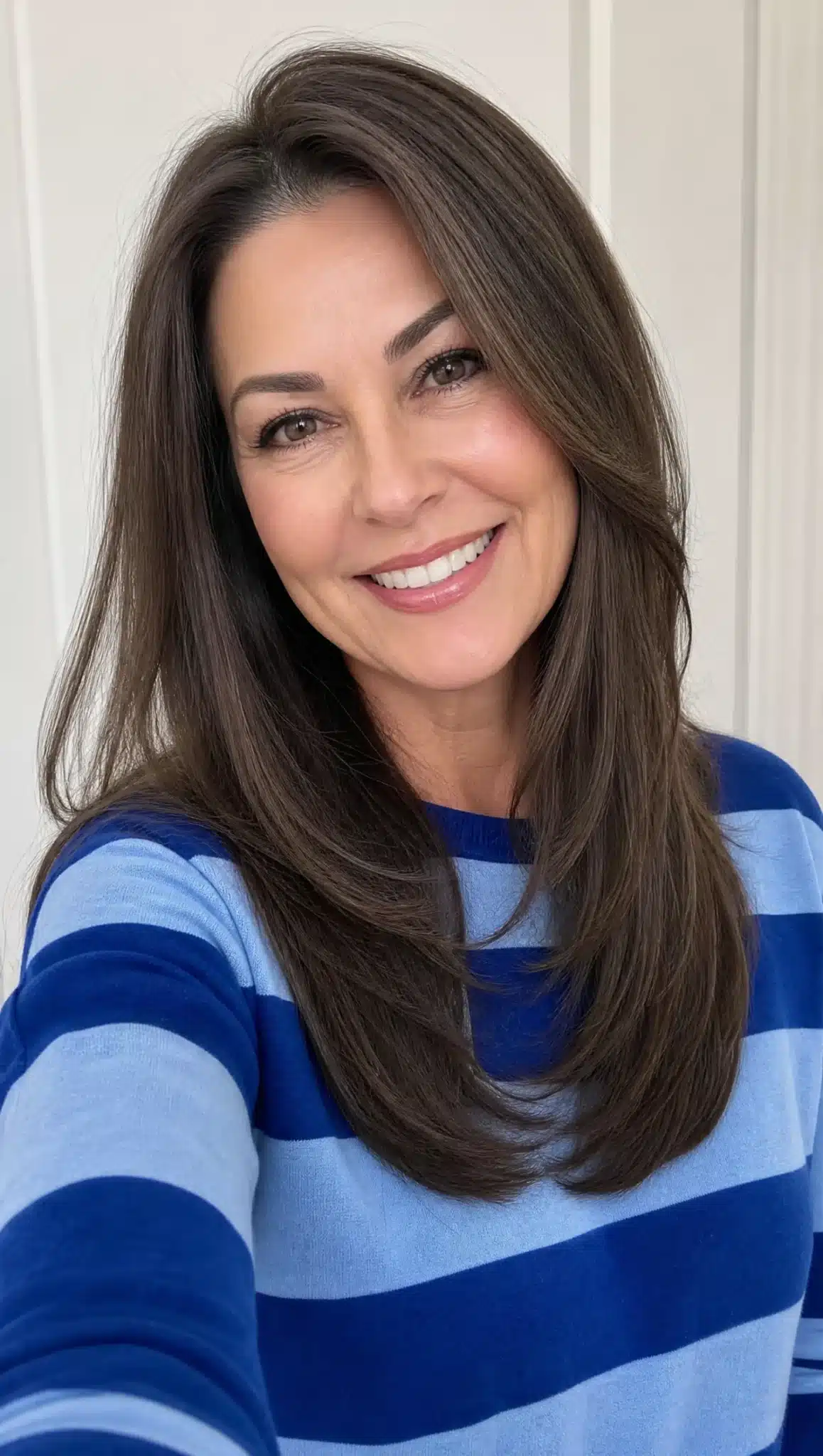 Long Layers with Warm Bronde Highlights | Long Hairstyles for Women Over 50 Long Layers with Warm Bronde Highlights - long hairstyles for women over 50