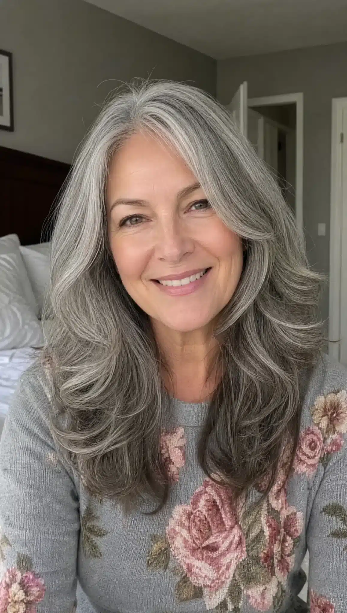 Long Swoopy Layers with Warm Caramel Brown | Long Hairstyles for Women Over 50 Long Swoopy Layers with Warm Caramel Brown - long hairstyles for women over 50