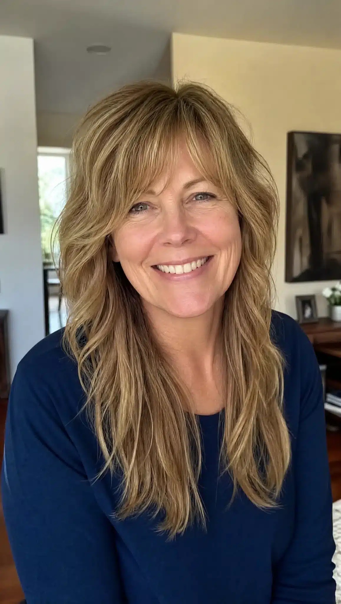 Long Side-Parted Waves with Mocha Brown | Long Hairstyles for Women Over 50 Long Side-Parted Waves with Mocha Brown - long hairstyles for women over 50