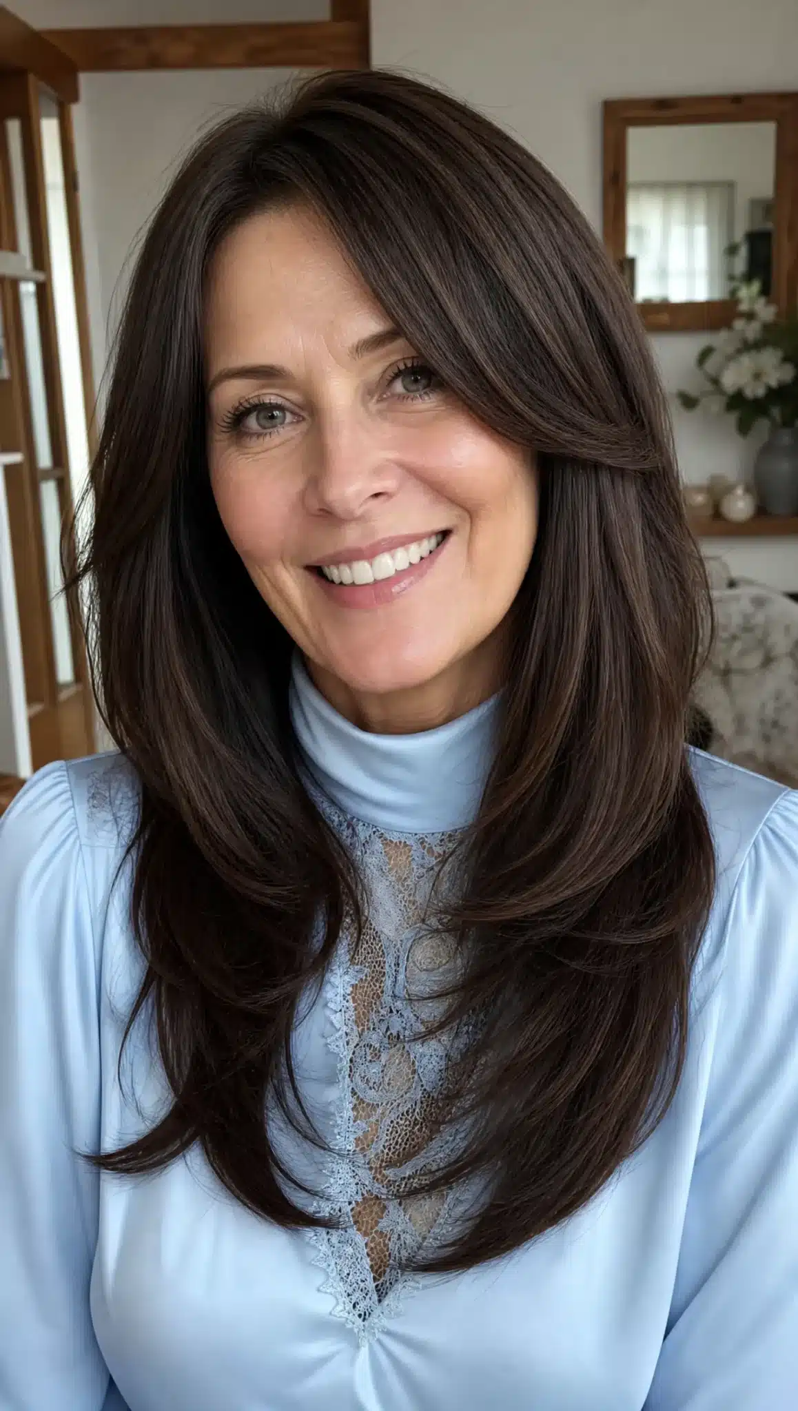 Long Voluminous Layers with Wheat Blonde Highlights | Long Hairstyles for Women Over 50 Long Voluminous Layers with Wheat Blonde Highlights - long hairstyles for women over 50