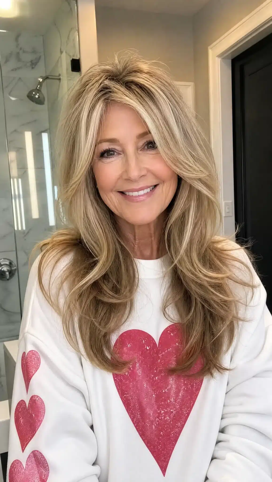 Long Wavy Layers with Auburn Brown | Long Hairstyles for Women Over 50 Long Wavy Layers with Auburn Brown - long hairstyles for women over 50