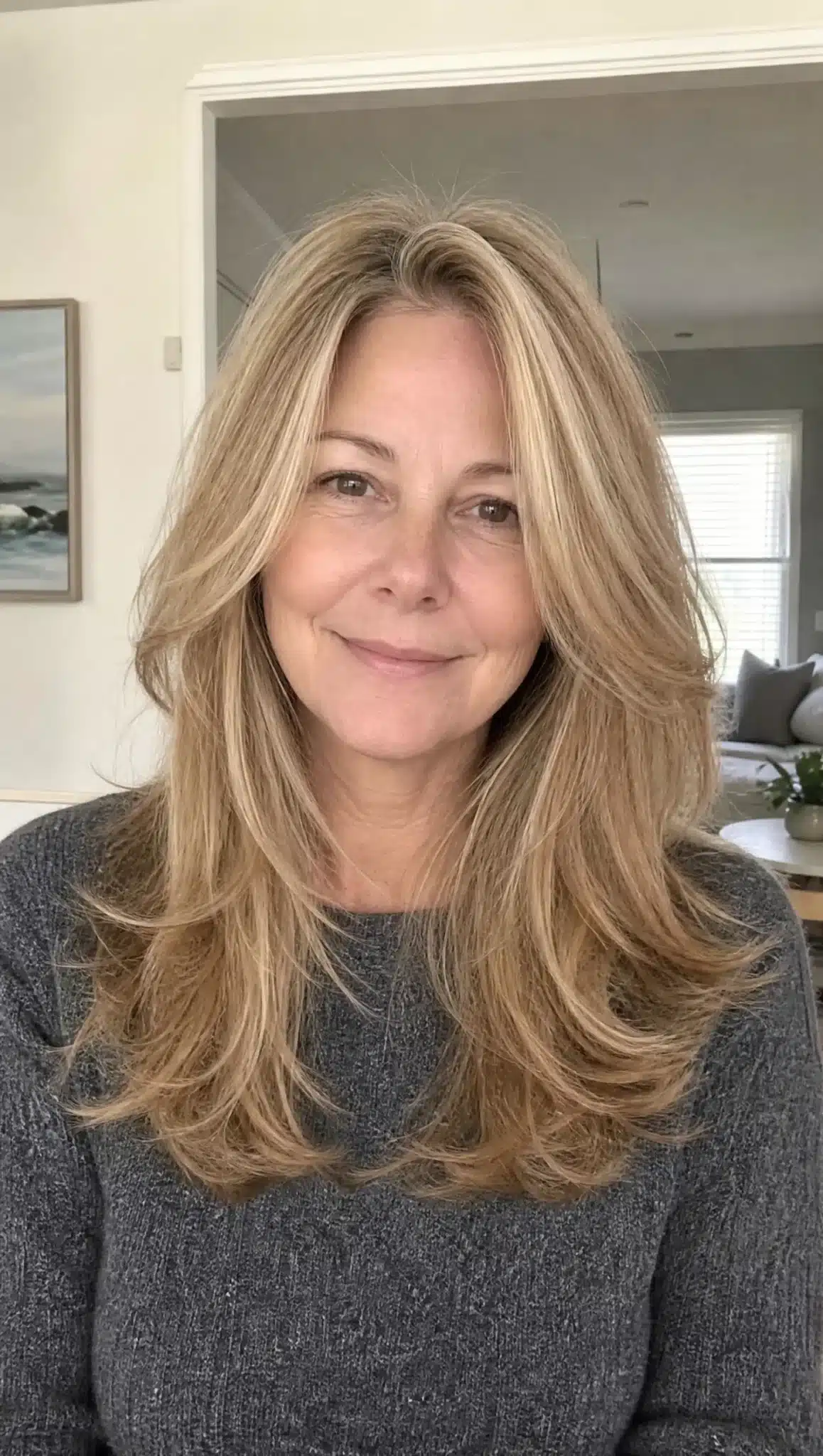 Face-Framing Layers with Rich Chocolate Brown | Long Hairstyles for Women Over 50 Face-Framing Layers with Rich Chocolate Brown - long hairstyles for women over 50