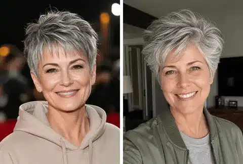27 Chic Shoulder Length Hairstyles For Women Over 60 31 Age-defying pixie hairstyle for women over 60 with short textured layers.