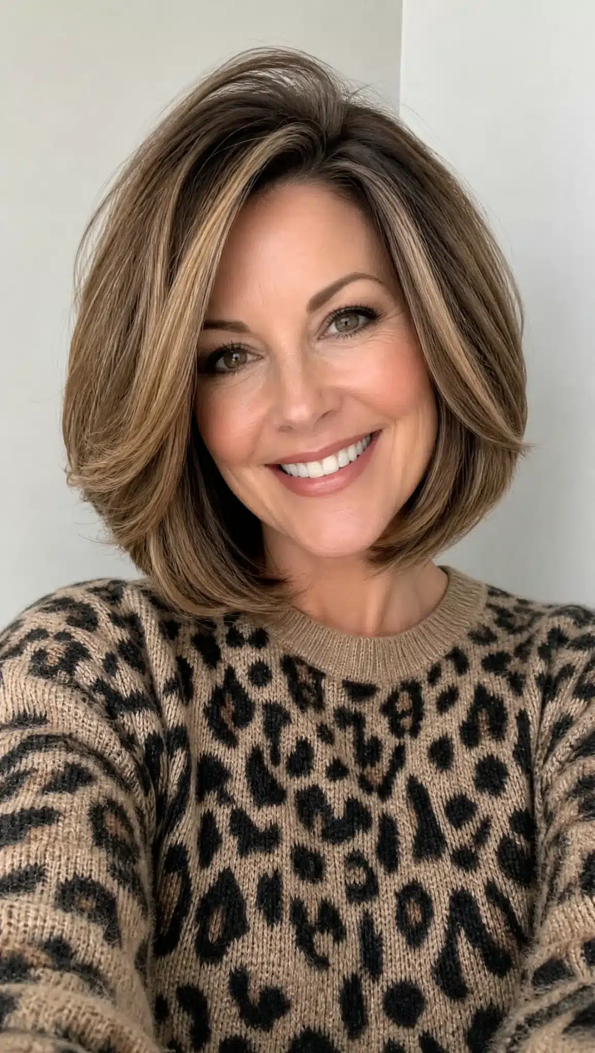 27 Must-See Trendy Hairstyles for Women Over 40 30 27. Voluminous Bob with Honey Brown Highlights (Trendy Hairstyles For Women Over 40) - Trendy Hairstyles For Women Over 40