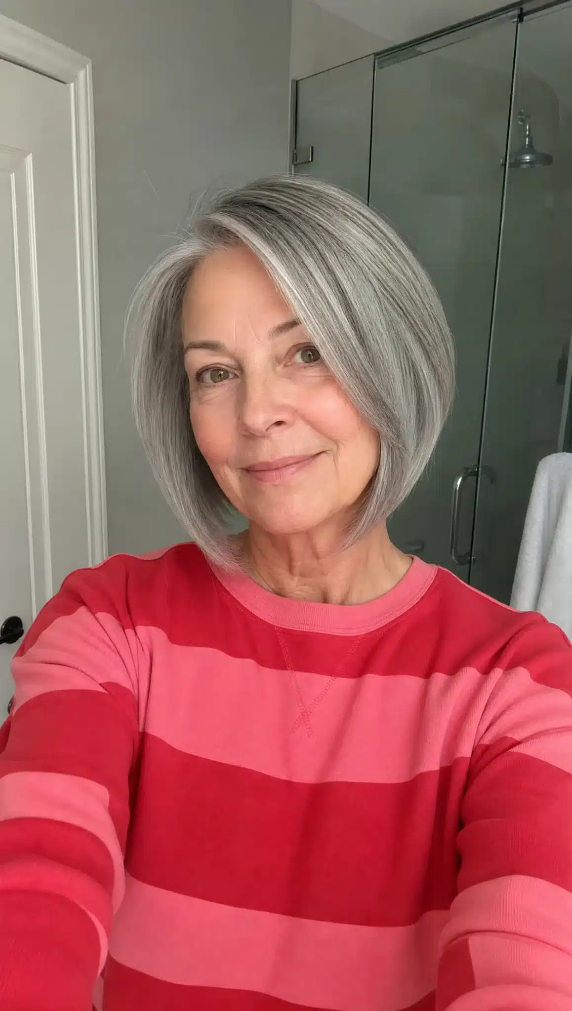 27 Stunning Angled Bob Hairstyles For Older Women 30 Polished angled bob in smoky gray