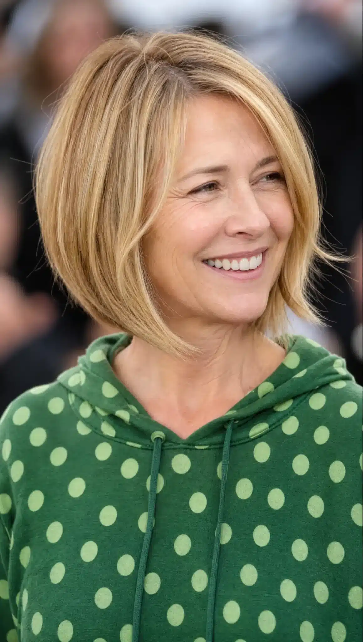 27 Stunning Angled Bob Hairstyles For Older Women 5 Layered angled bob with warm honey blonde highlights