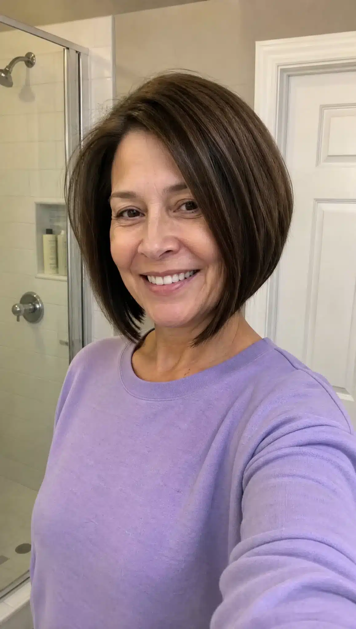 1. Classic Angled Bob with Chocolate Brown (Angled Bob Hairstyles For Women Over 50) - Angled Bob Hairstyles For Women Over 50