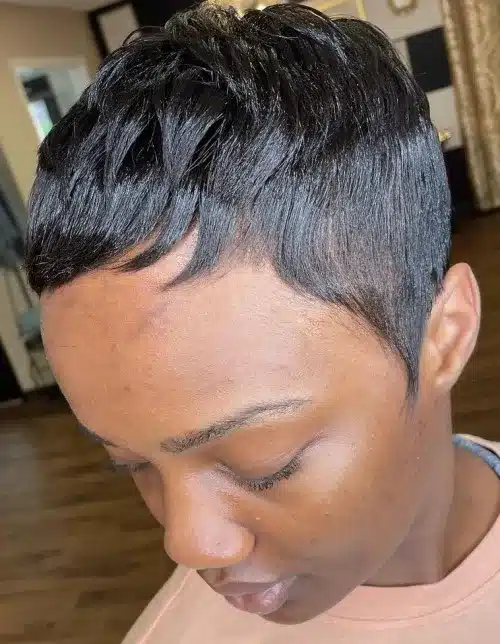 Short pixie haircut for curly hair