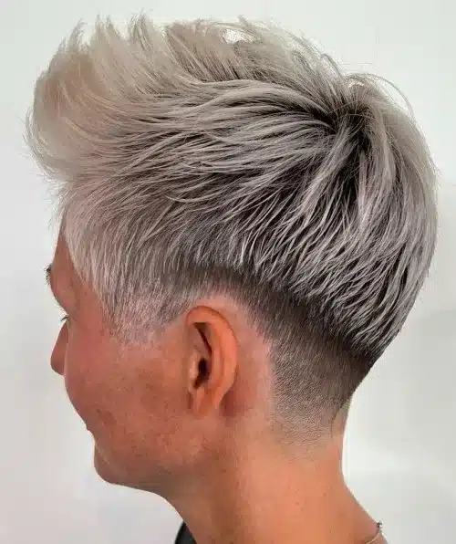 Tomboy silver pixie cut