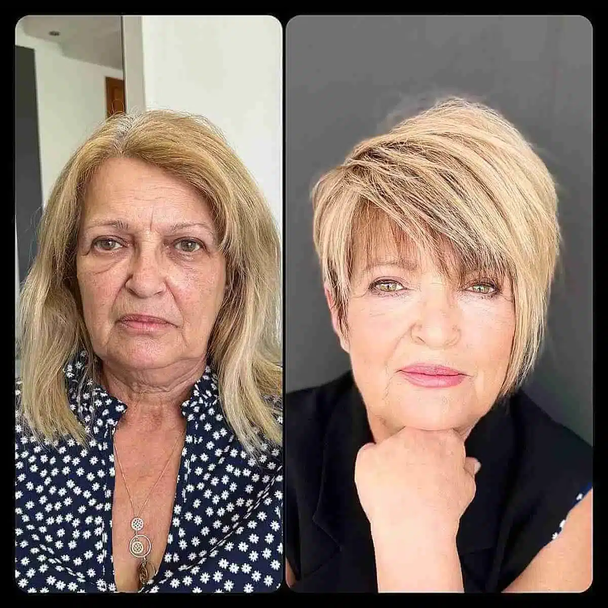 52 Perfect Pixie Haircuts for Women Over 70 to Pull Off 39 Blonde Balayage Pixie with Fringe for 70-Year-Old Ladies