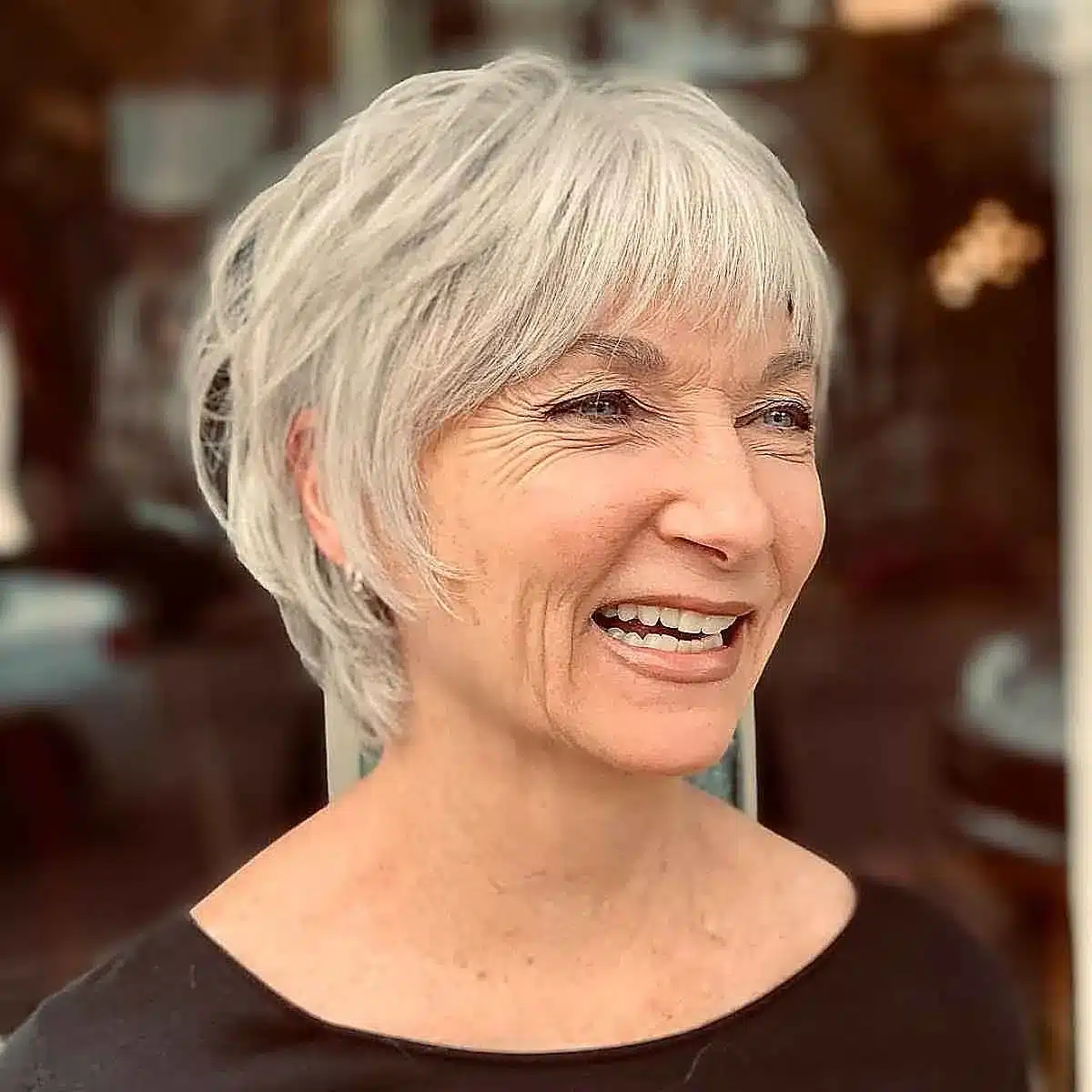 52 Perfect Pixie Haircuts for Women Over 70 to Pull Off 42 Shaggy Pixie with Bangs