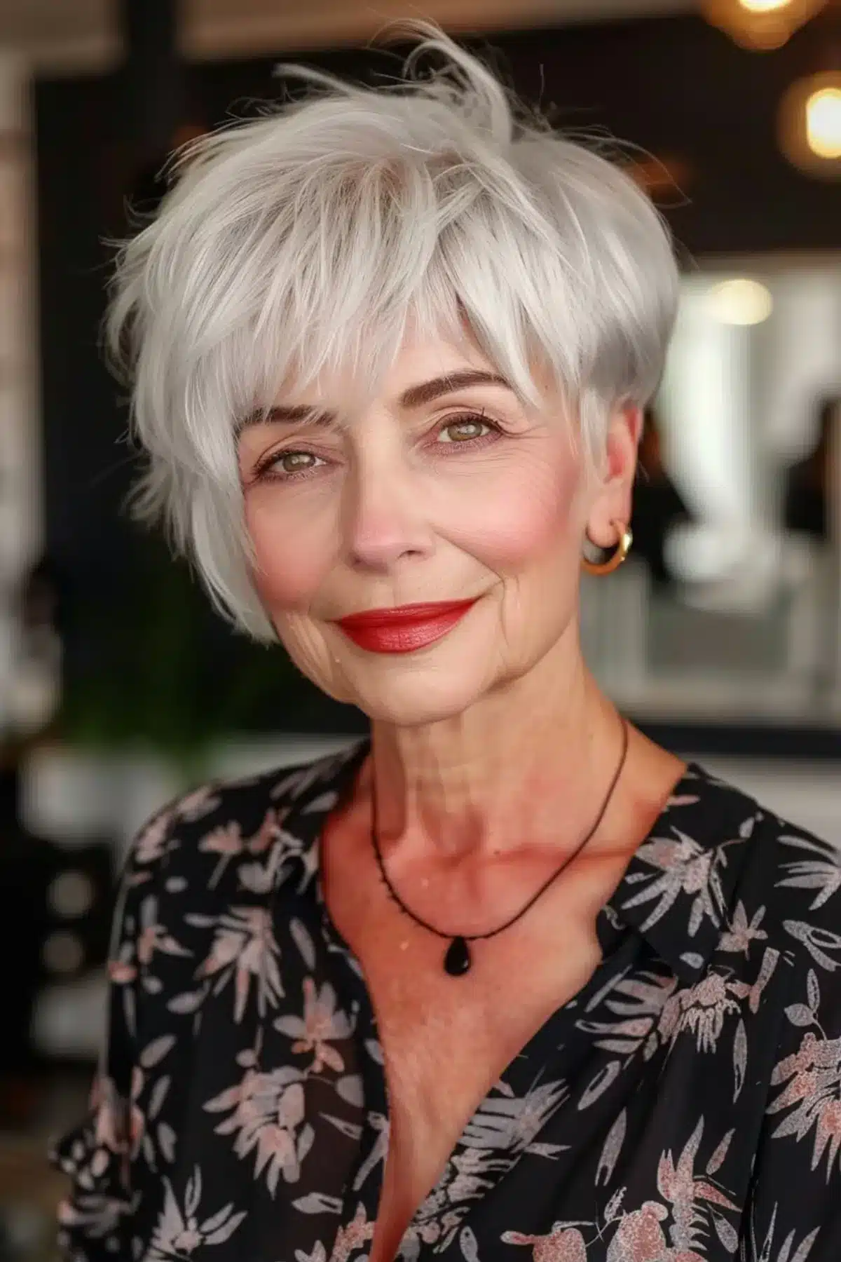 52 Perfect Pixie Haircuts for Women Over 70 to Pull Off 48 Silver Pixie Cut with Fringe