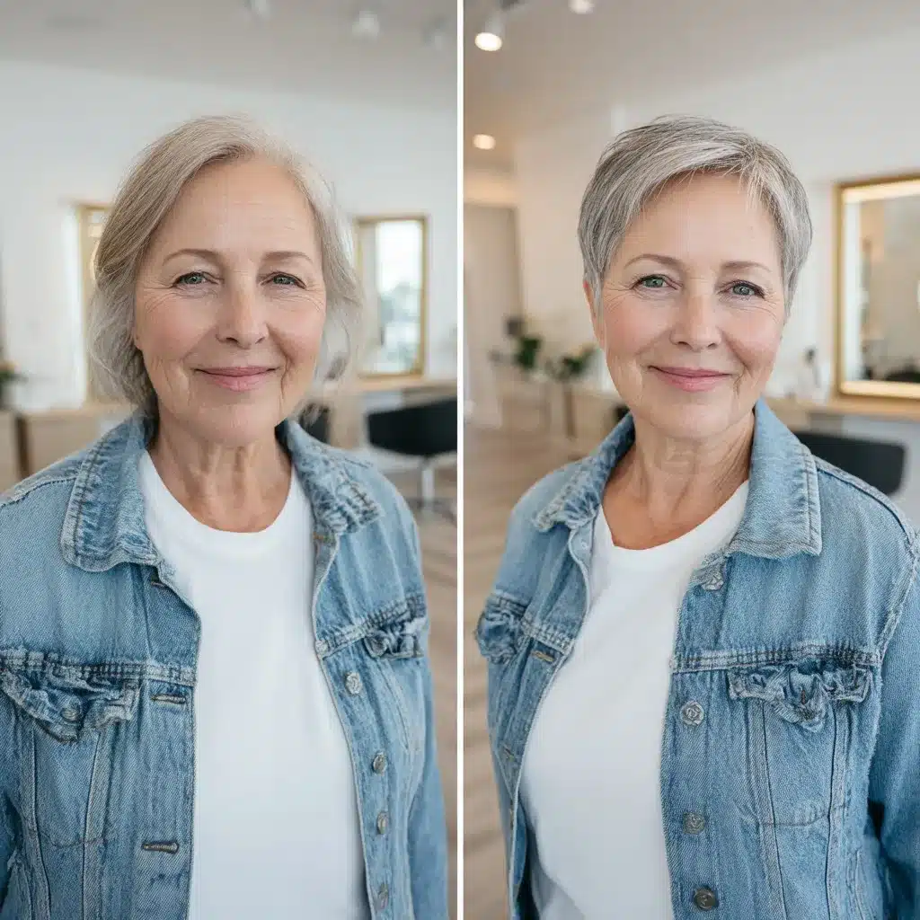 52 Perfect Pixie Haircuts for Women Over 70 to Pull Off 3 Short Silver Pixie with Tapered Nape and Face-Framing Fringe